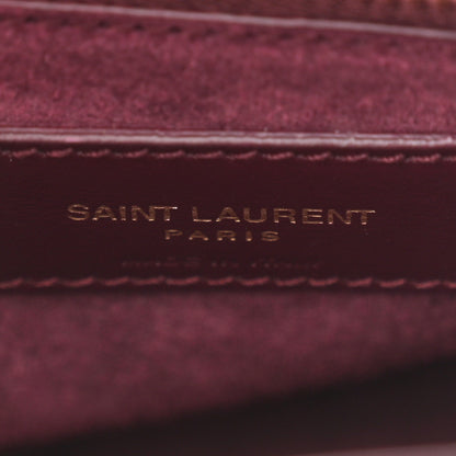 Saint Laurent Patent Le 5 A 7 Hobo Bordeaux 6 of 11