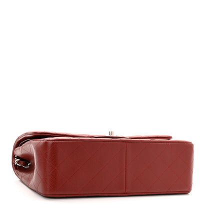 Chanel Caviar Quilted Jumbo Double Flap Dark Red 4 of 11