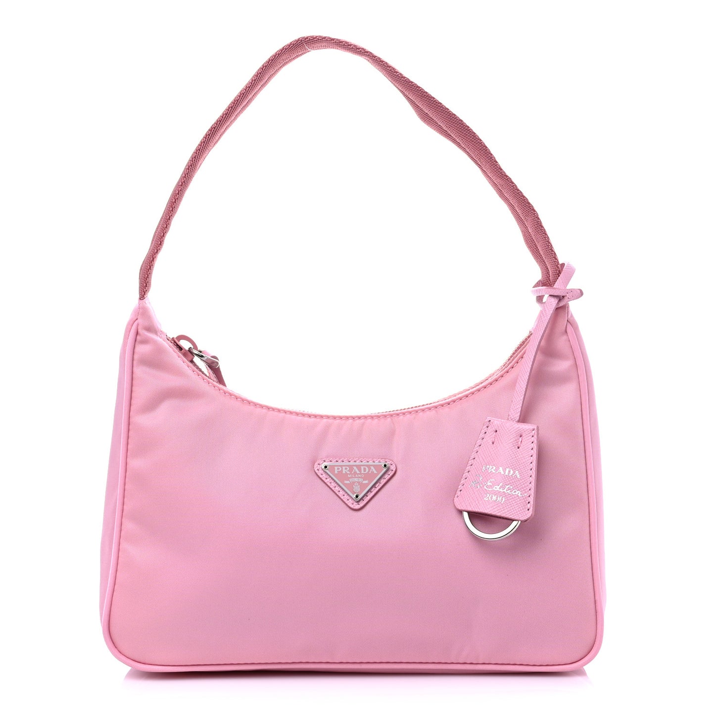 Tessuto Nylon Saffiano Mini Re-Edition 2000 Bag Rosa