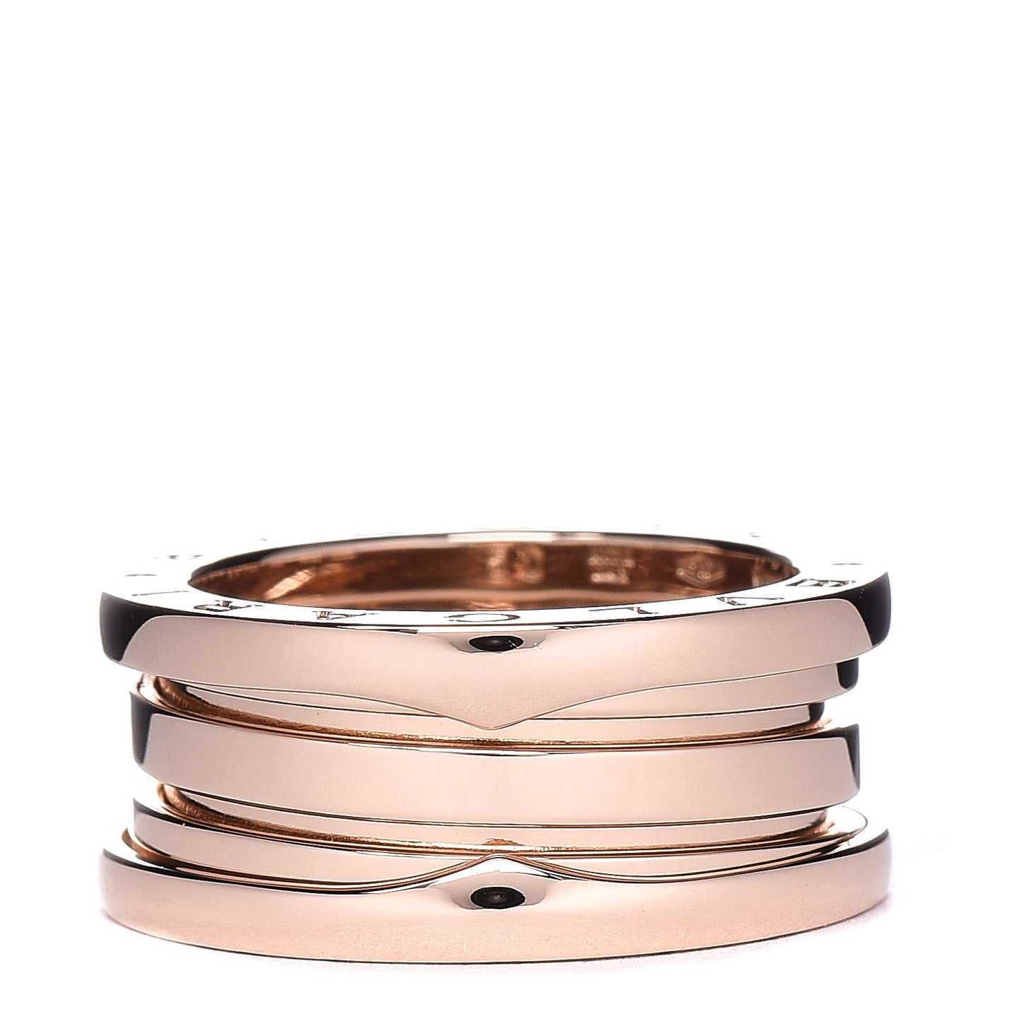 18K Rose Gold B.Zero1 Three-Band Ring 50 5.25