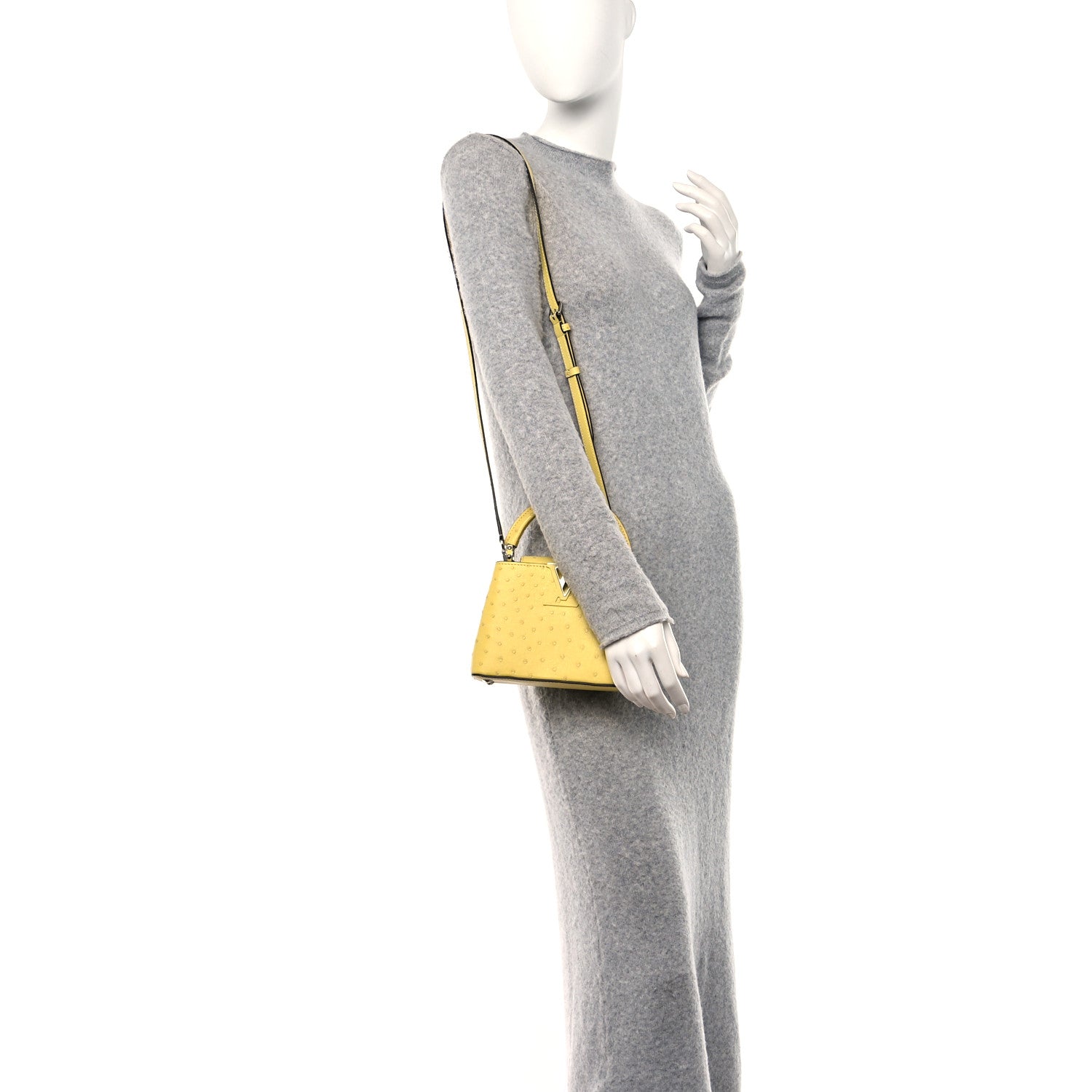 Louis Vuitton Ostrich Capucines Mini Yellow 2 of 11