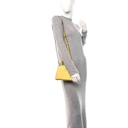 Louis Vuitton Ostrich Capucines Mini Yellow 2 of 11