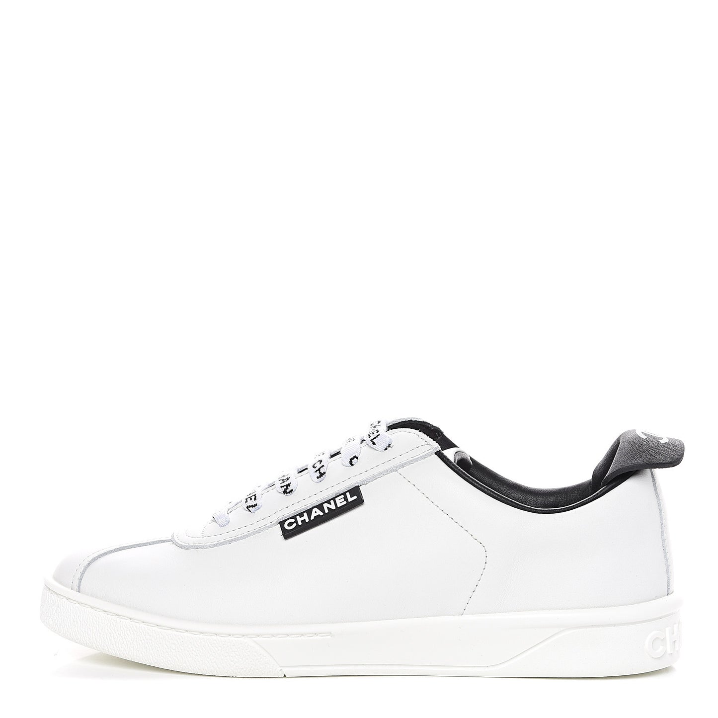 Calfskin CC Sneakers 35.5 White