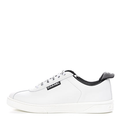 Chanel Calfskin CC Sneakers 35.5 White 1 of 10