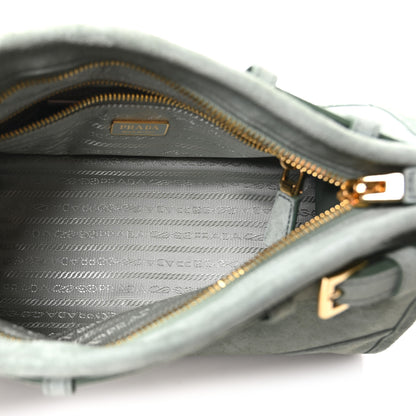 Prada Scamosciato Triangle Small Bonnie Shoulder Bag Salvia 5 of 9