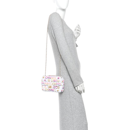 Chanel Sequin Logo CC Small Single Flap White Multicolor 2 of 11