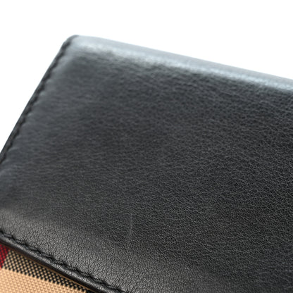Burberry Calfskin Horseferry Check Porter Continental Wallet Black 9 of 10
