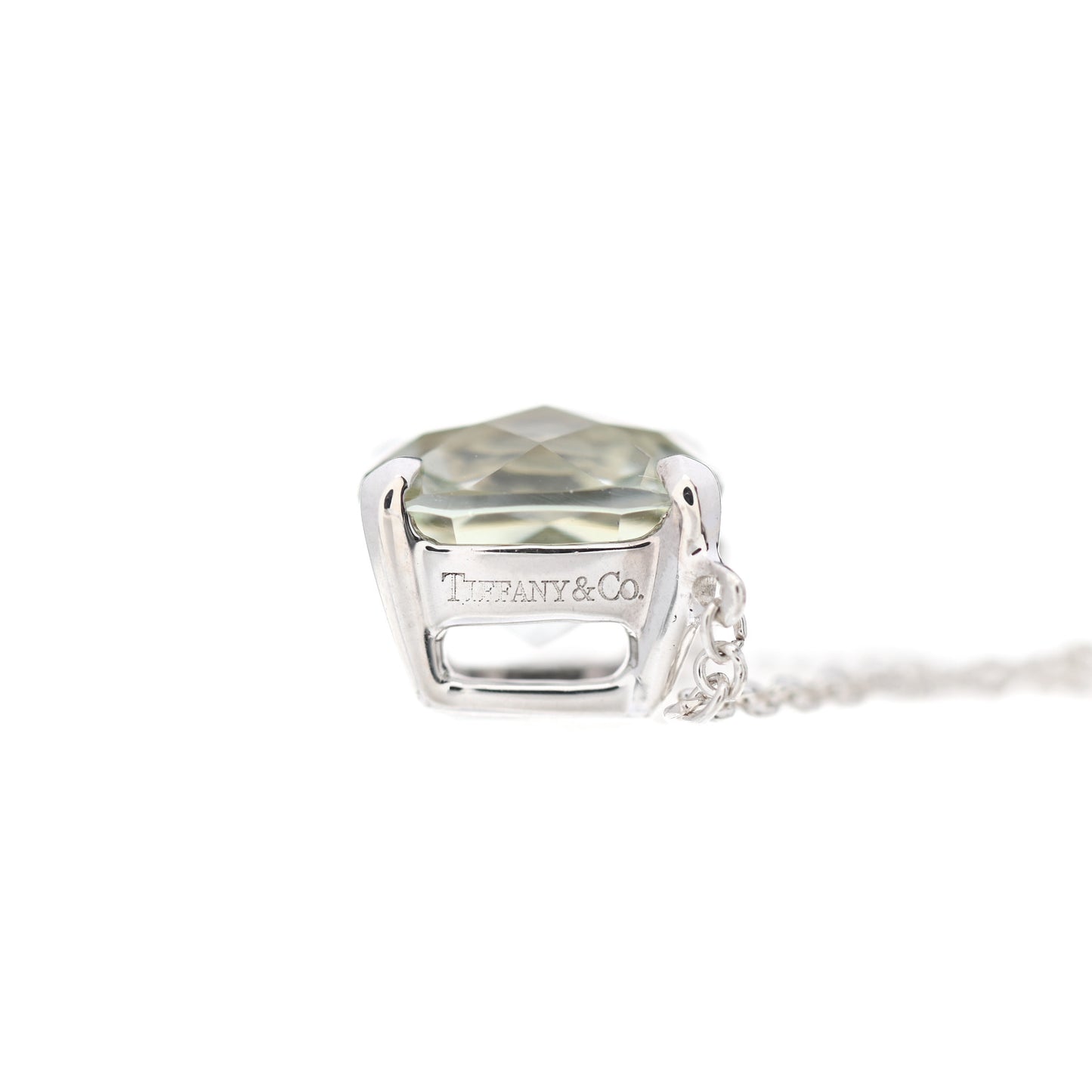 Sterling Silver Prasiolite Sparklers Pendant Necklace