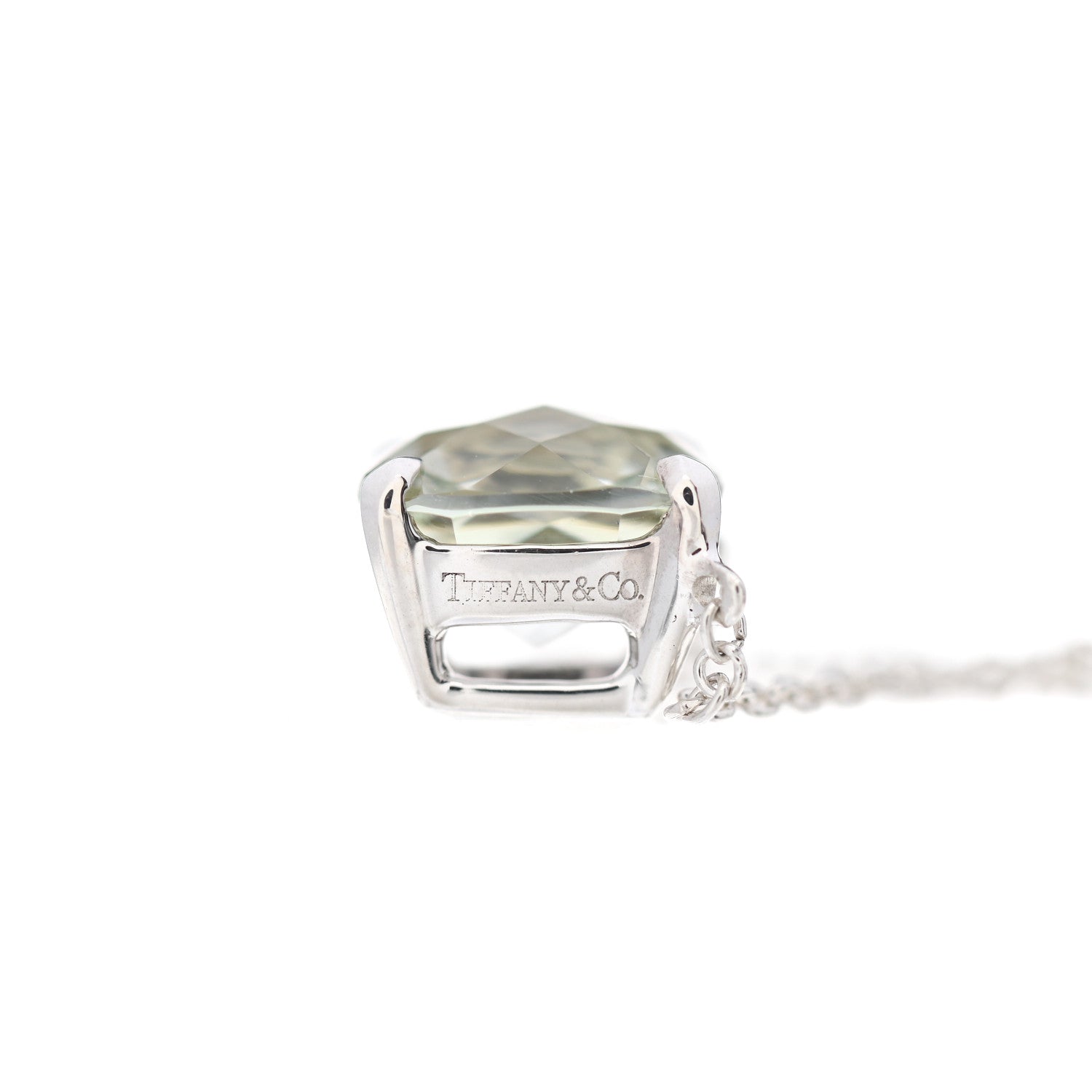 Tiffany Sterling Silver Prasiolite Sparklers Pendant Necklace 4 of 6