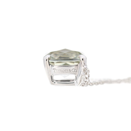 Tiffany Sterling Silver Prasiolite Sparklers Pendant Necklace 4 of 6