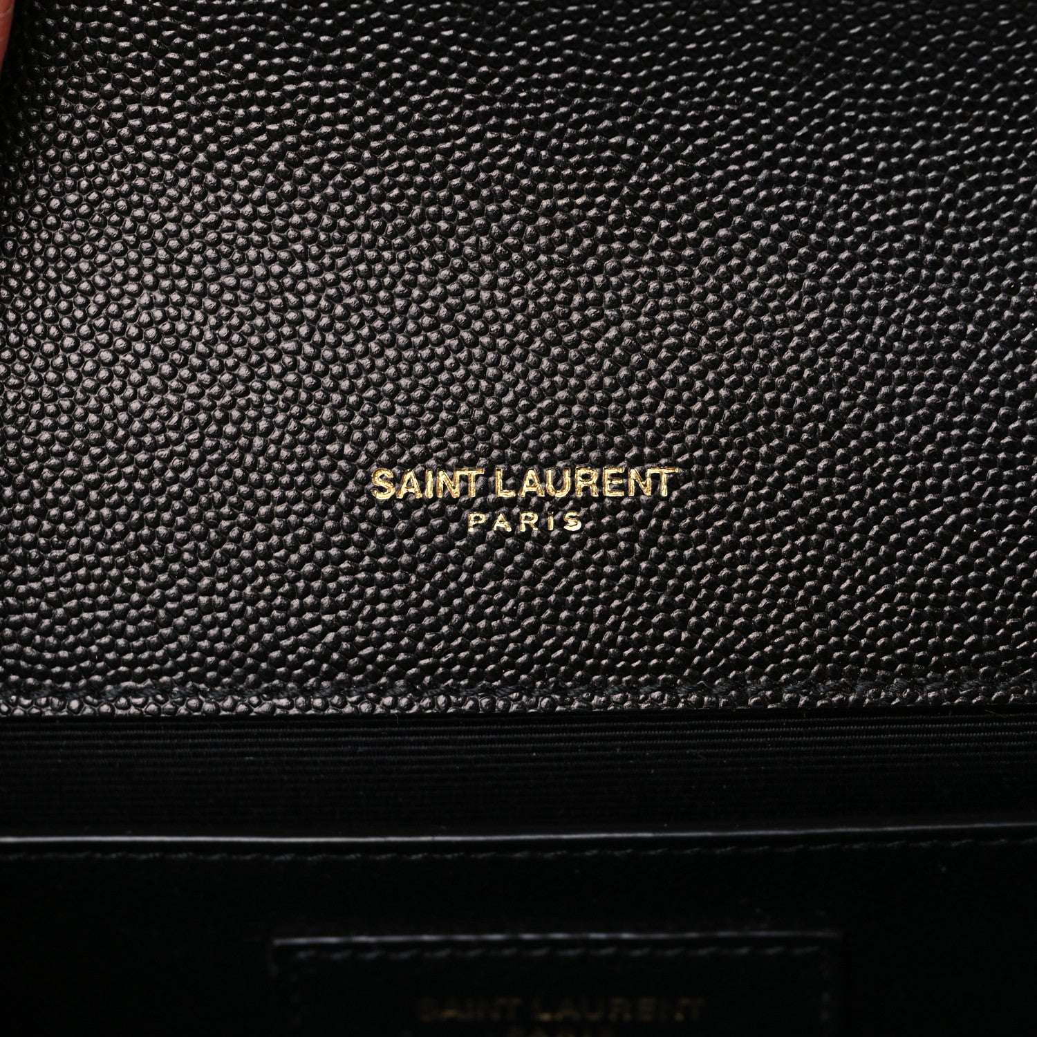 Saint Laurent Grain De Poudre Monogram Cassandre Clutch Black 6 of 8