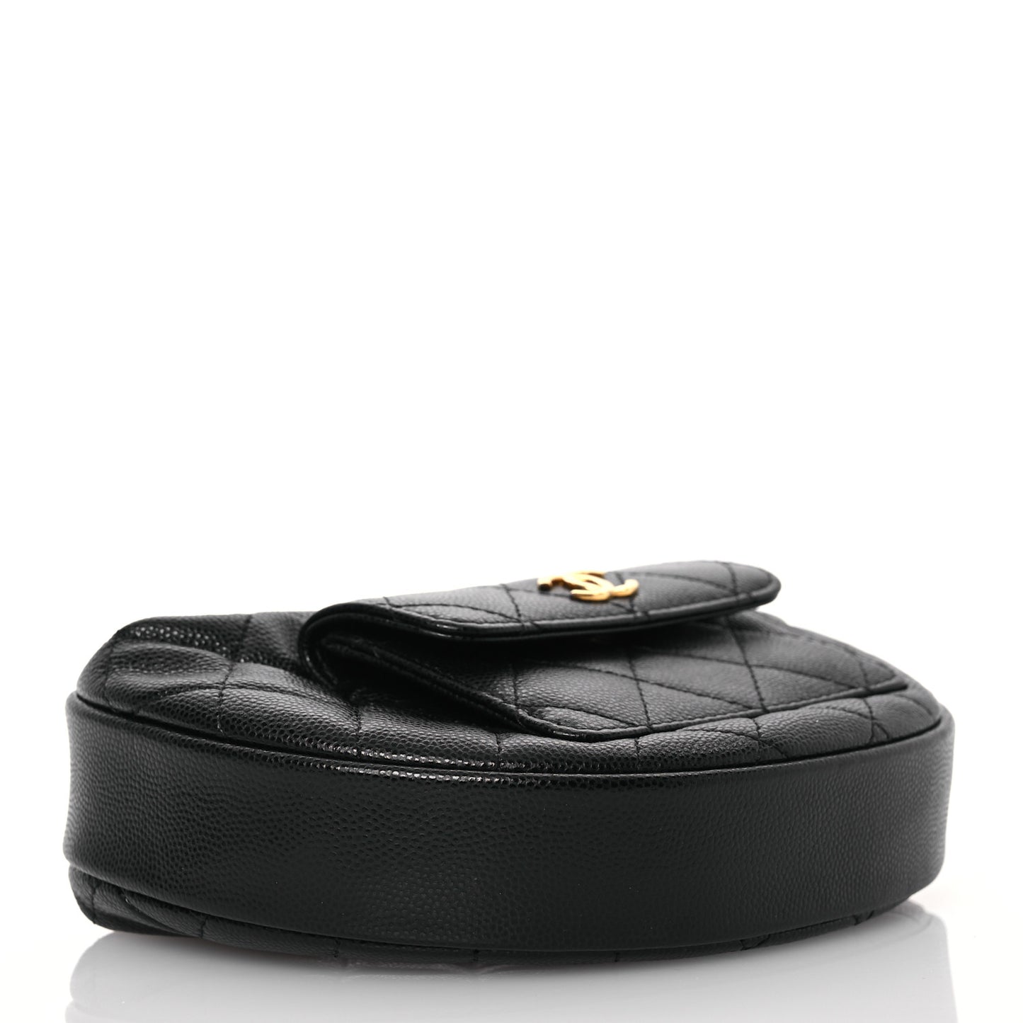 Caviar Quilted Polly Pocket Pouch Hobo Black