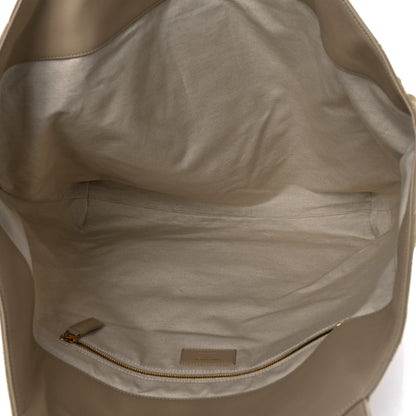 Saint Laurent Nubuck Suede Quilted Maxi Icare Shopping Tote Safari Beige 6 of 13