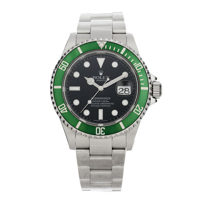 Rolex Stainless Steel 40mm Oyster Perpetual Submariner Date 50th Anniversary Kermit Watch Black 16610LV 1 of 4