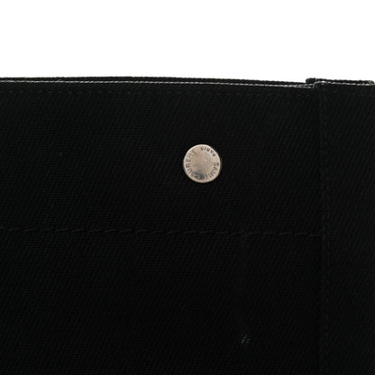 Saint Laurent Linen Calfskin Rive Gauche Tote Black 24 of 25