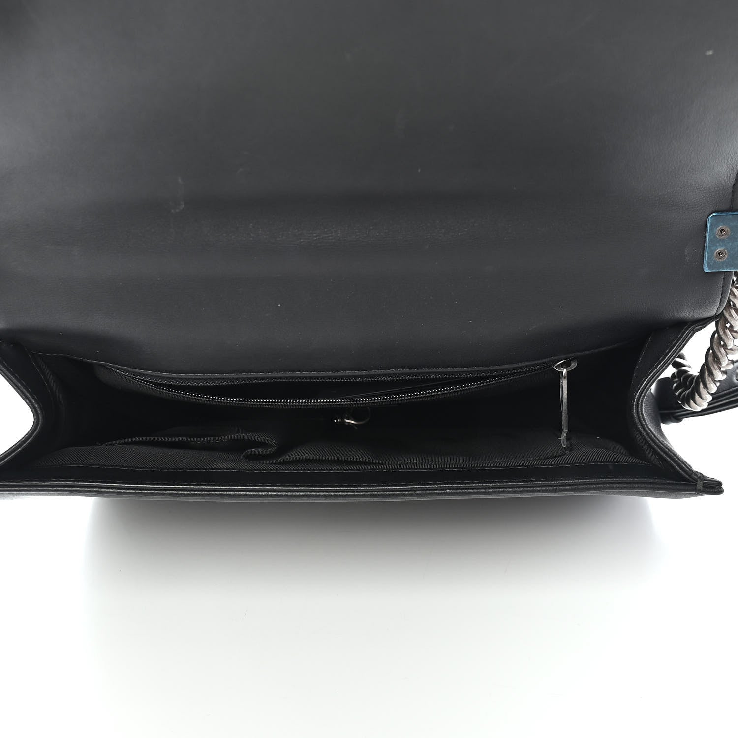 Chanel Calfskin Chevron Quilted Large Boy Flap Black 4 of 8