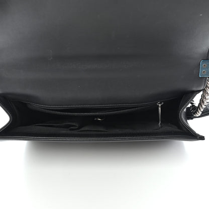 Chanel Calfskin Chevron Quilted Large Boy Flap Black 4 of 8