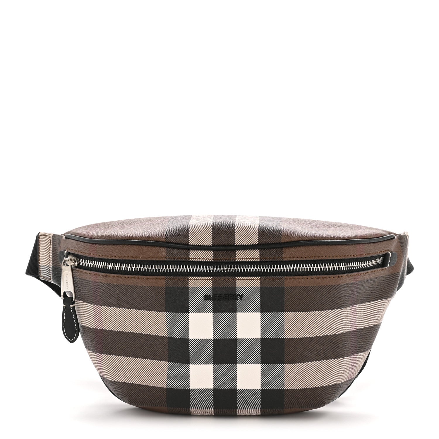 Burberry E-canvas Check Bum Bag Dark Birch Brown 1 of 11