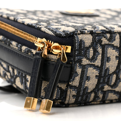 Christian Dior Oblique 30 Montaigne Top Handle Box Bag Blue 8 of 10