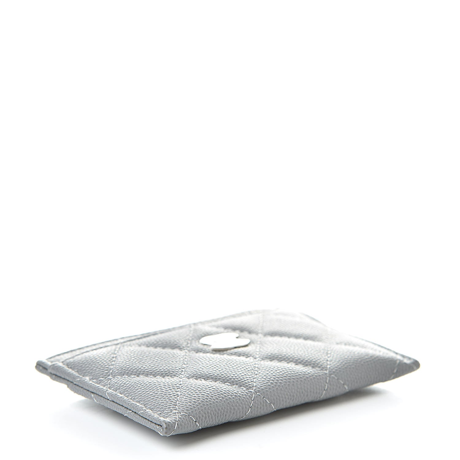 Chanel Caviar Quilted Card Holder Grey 4 of 9