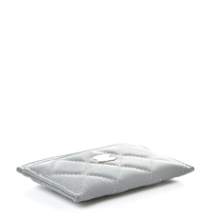 Chanel Caviar Quilted Card Holder Grey 4 of 9