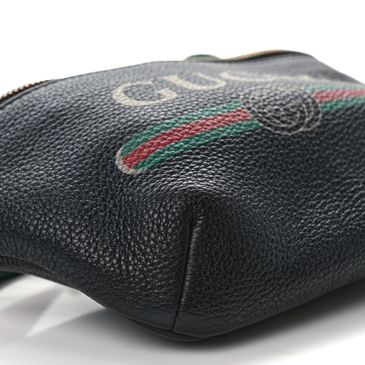 Gucci Grained Calfskin Small Logo Belt Bag Black 8 of 9