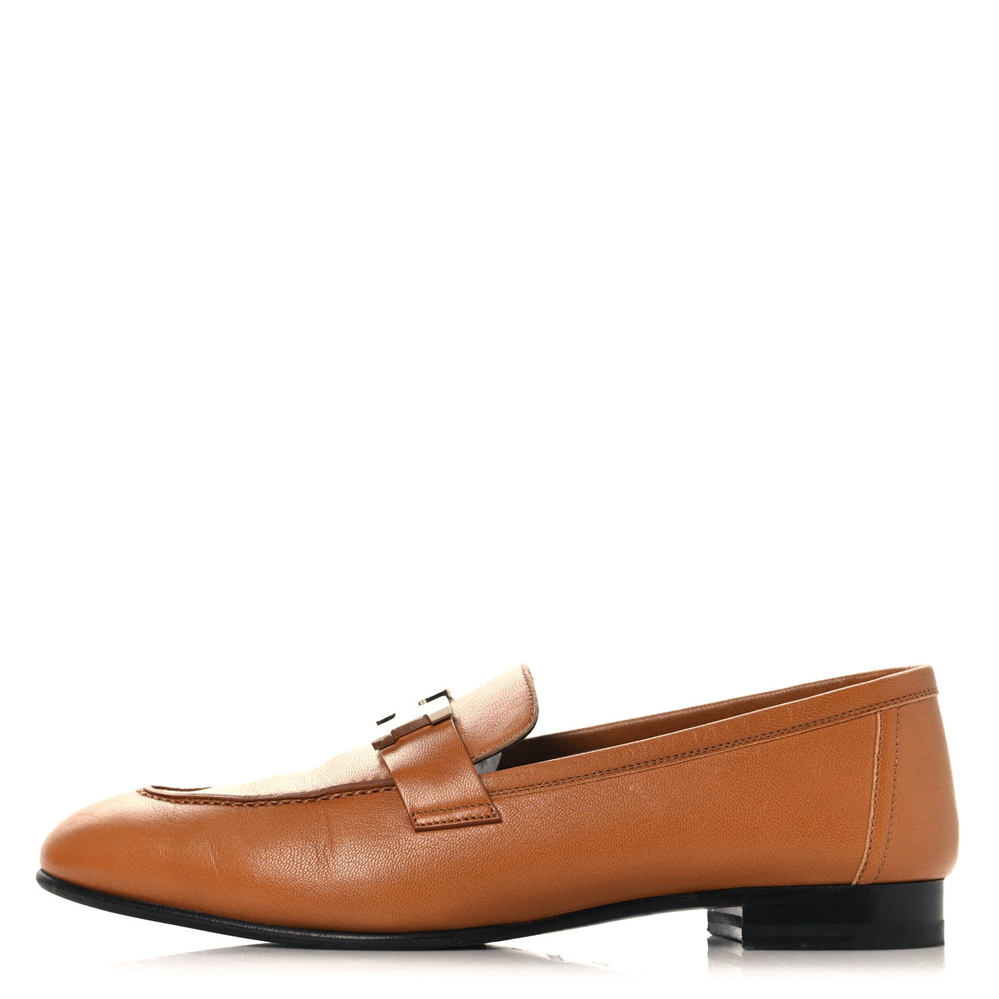 Goatskin Womens Paris Loafers 38.5 Beige Dore