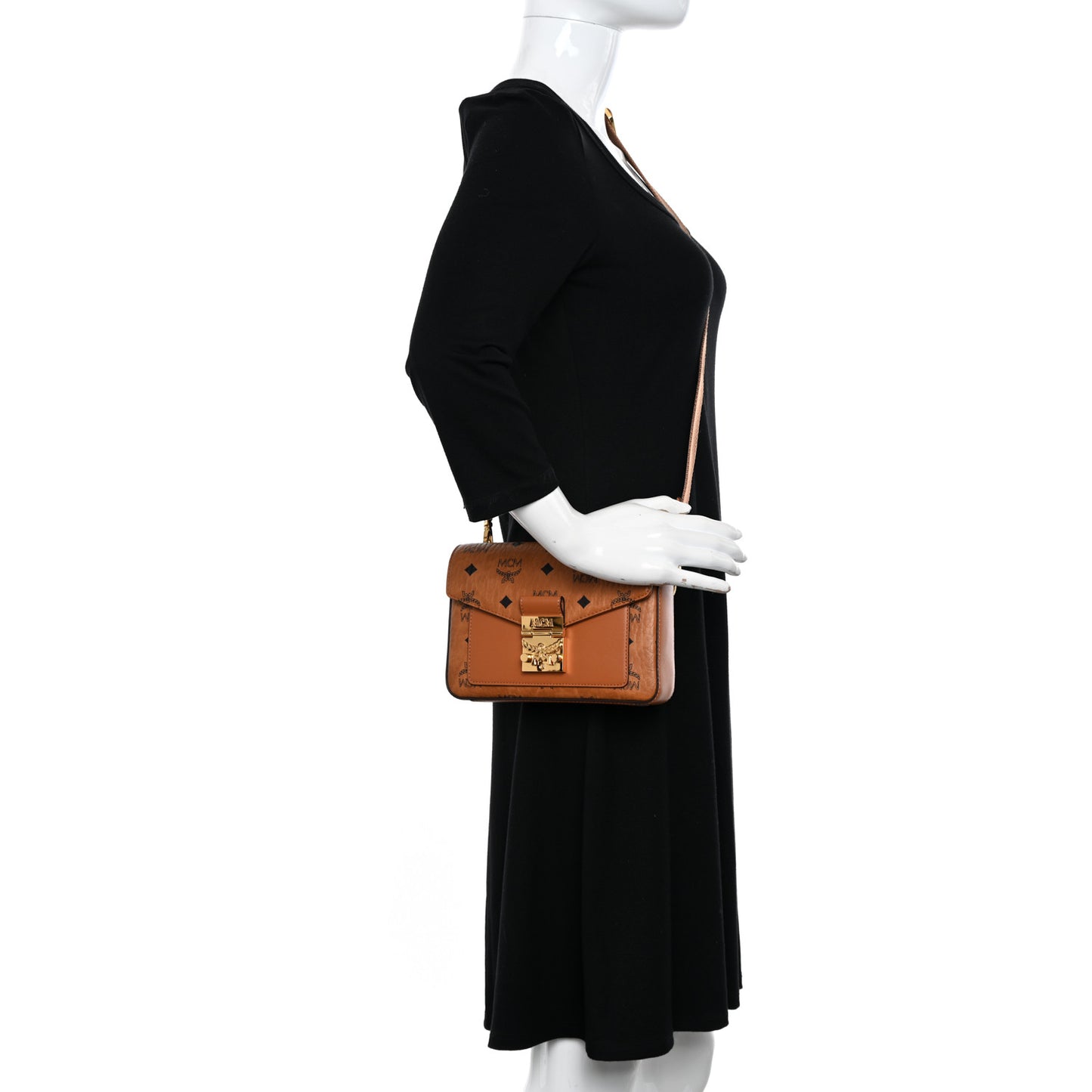 Visetos Small Millie Crossbody Belt Bag Cognac