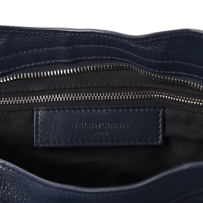 Balenciaga Chevre Silver Metallic Edge Hardware City Bleu Nuit Dark Sea 6 of 7