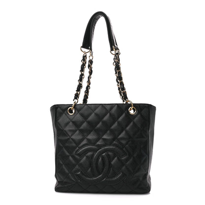 Chanel Caviar Quilted Petit Shopping Tote PST Black 1 of 16