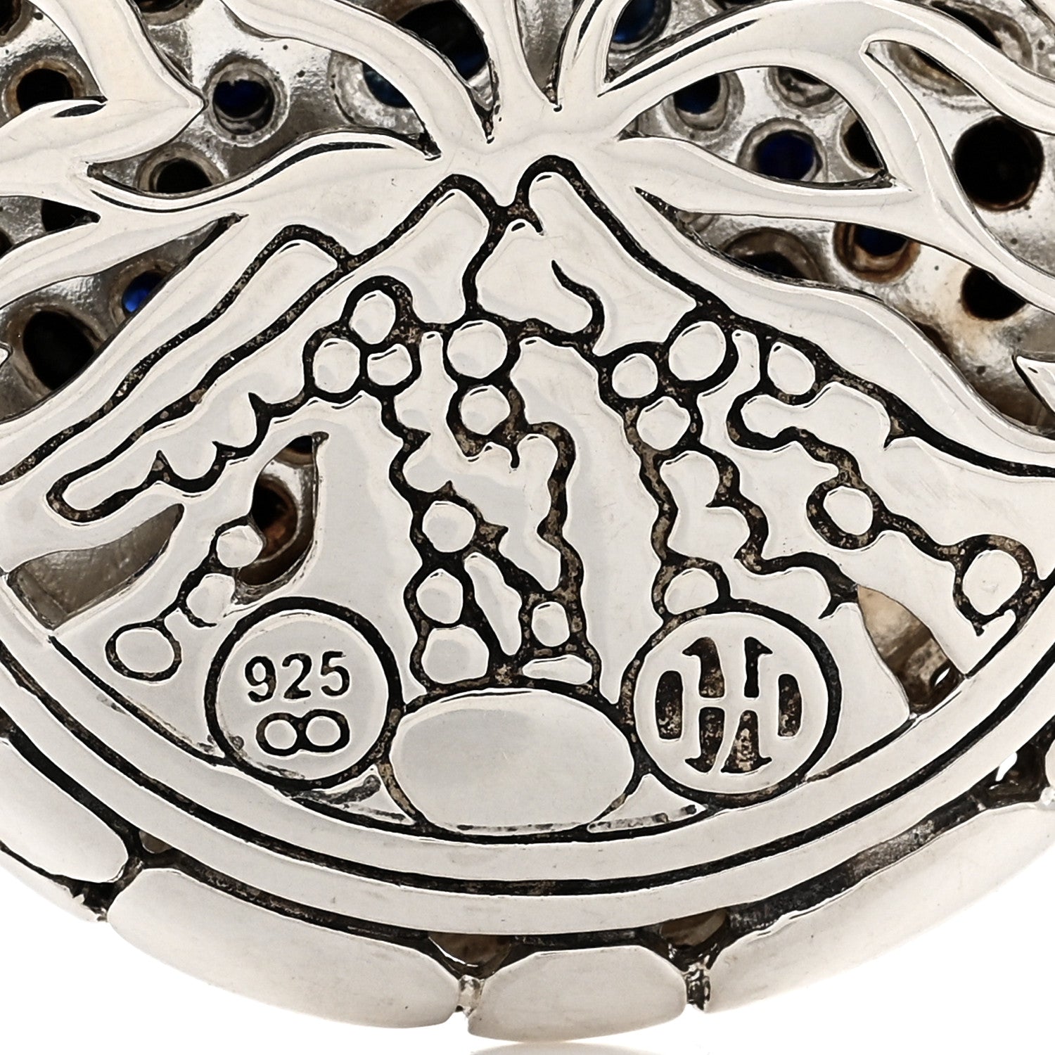 John Hardy Sterling Silver Black Sapphire Kali Pendant 3 of 3