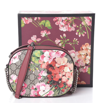 Gucci GG Supreme Monogram Blooms Mini Chain Shoulder Bag Beige Multicolor Dry Rose 11 of 11