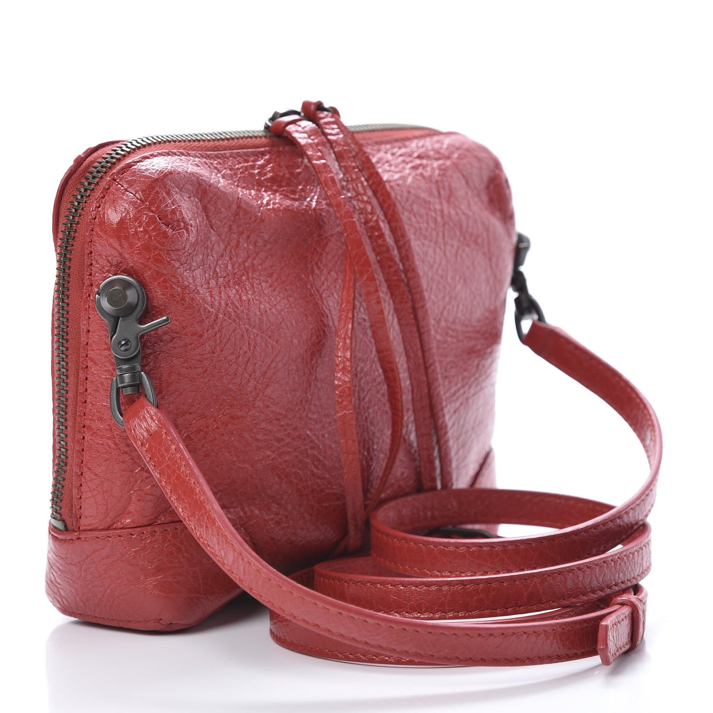 Agneau Classic Hardware XS Reporter Crossbody Rouge Tango