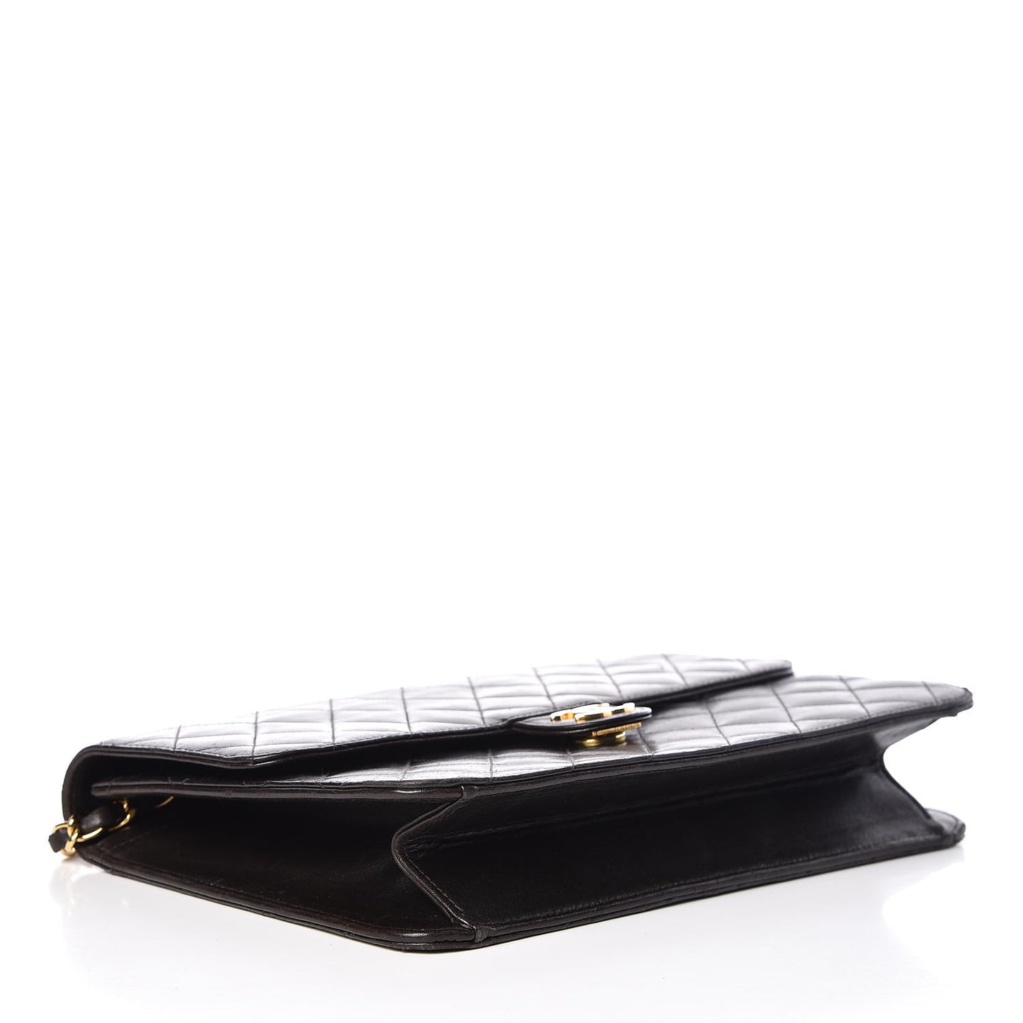 Lambskin Quilted Medium Single Flap Black