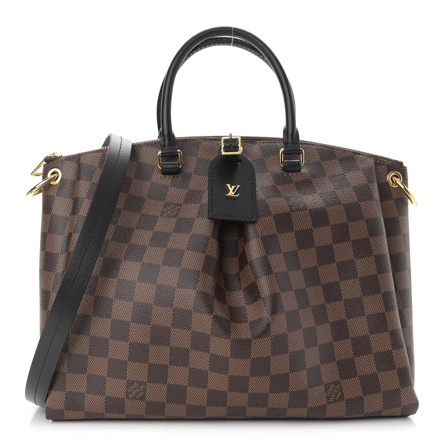 Louis Vuitton Damier Ebene Odeon Tote MM Black 1 of 10