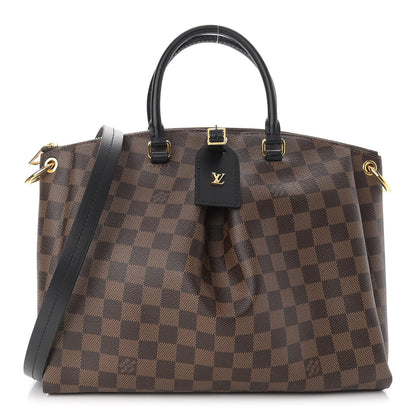 Louis Vuitton Damier Ebene Odeon Tote MM Black 1 of 10