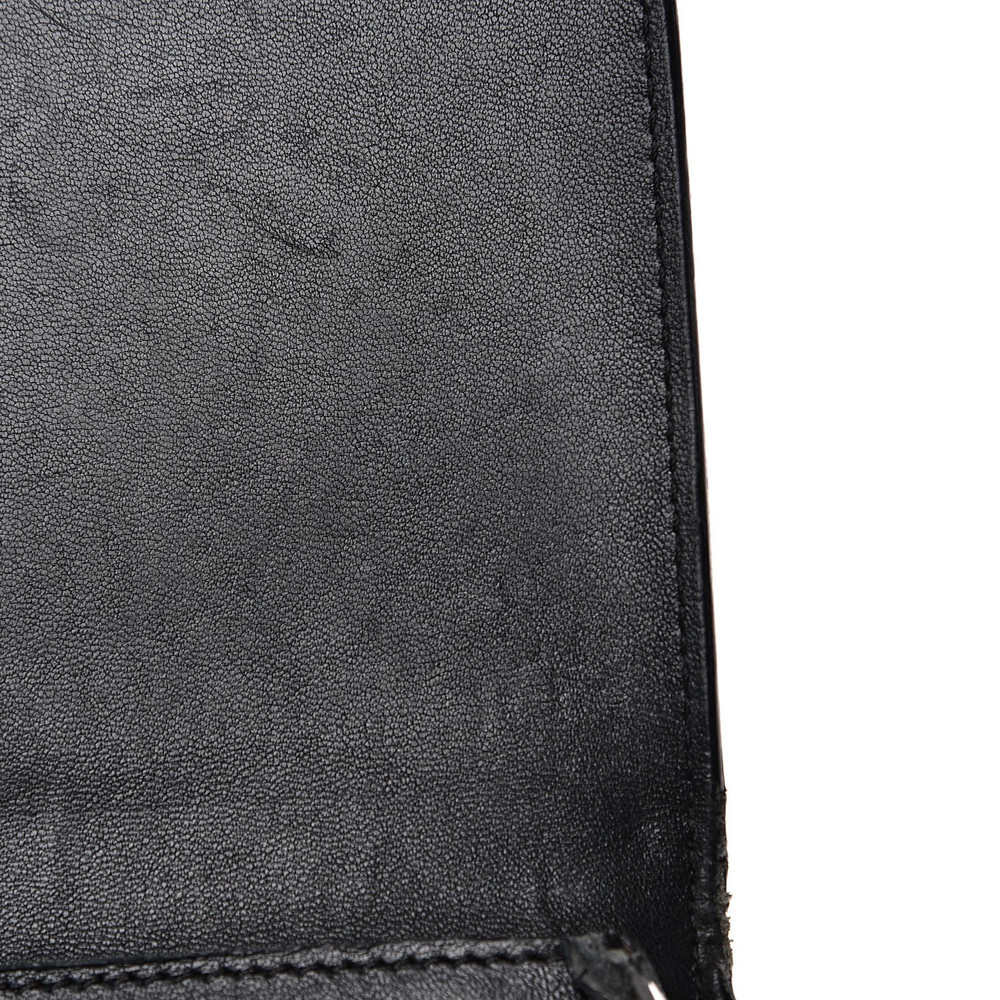 Calfskin Star Pandora Chain Wallet Black