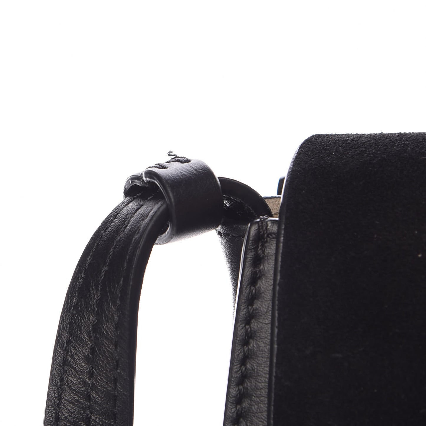 Suede Calfskin Small Faye Shoulder Bag Black