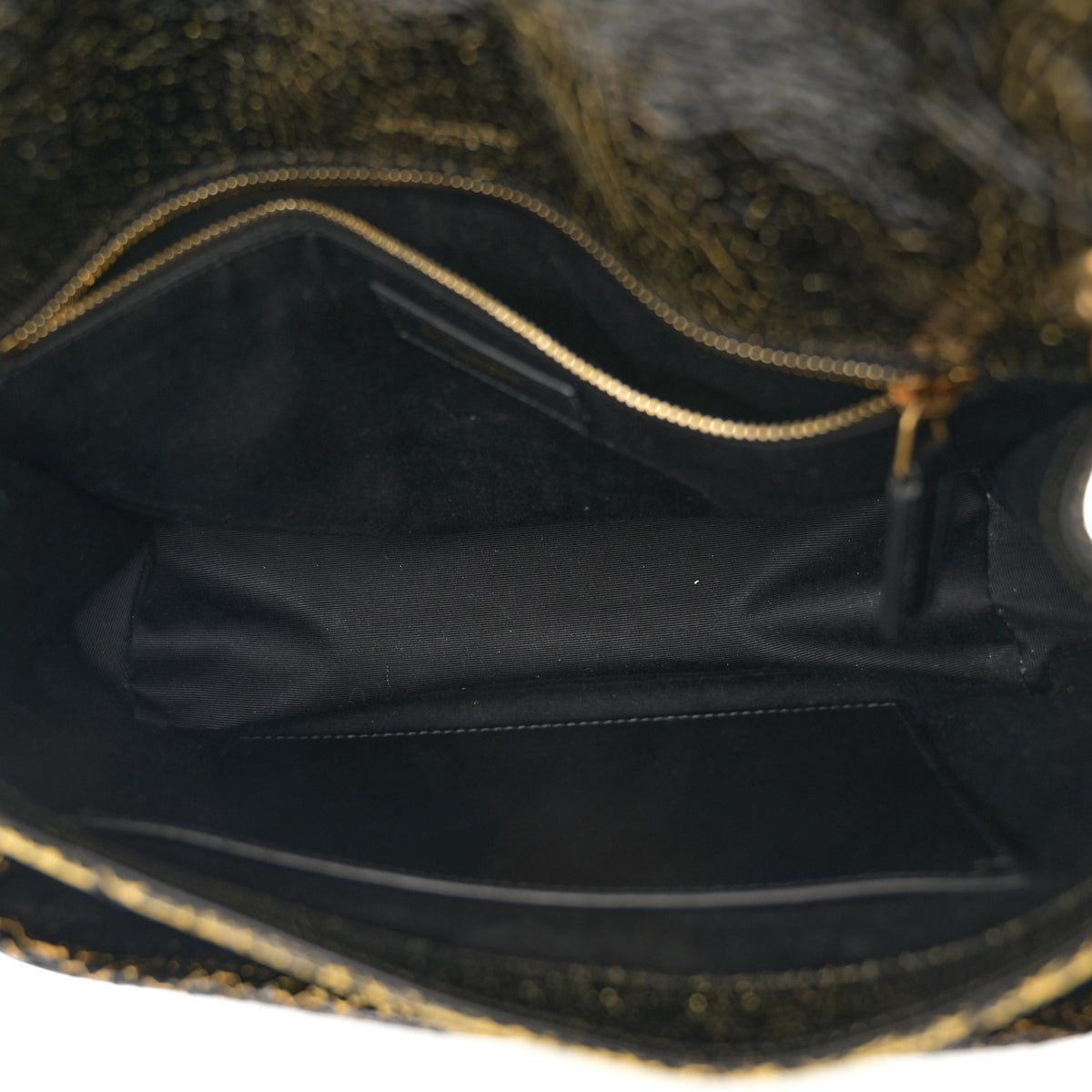 Crinkled Calfskin Matelasse Monogram Medium Niki Chain Satchel Black Ocra