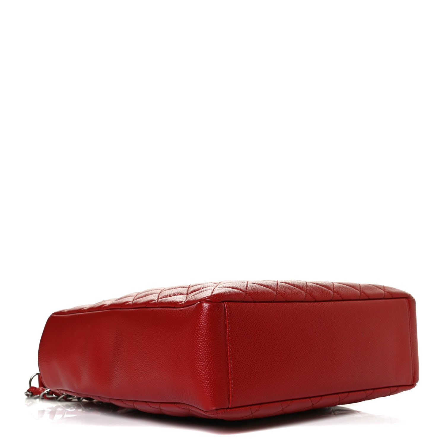 Chanel Caviar Quilted Vertical Grand Shopping Tote GST Red 3 of 11