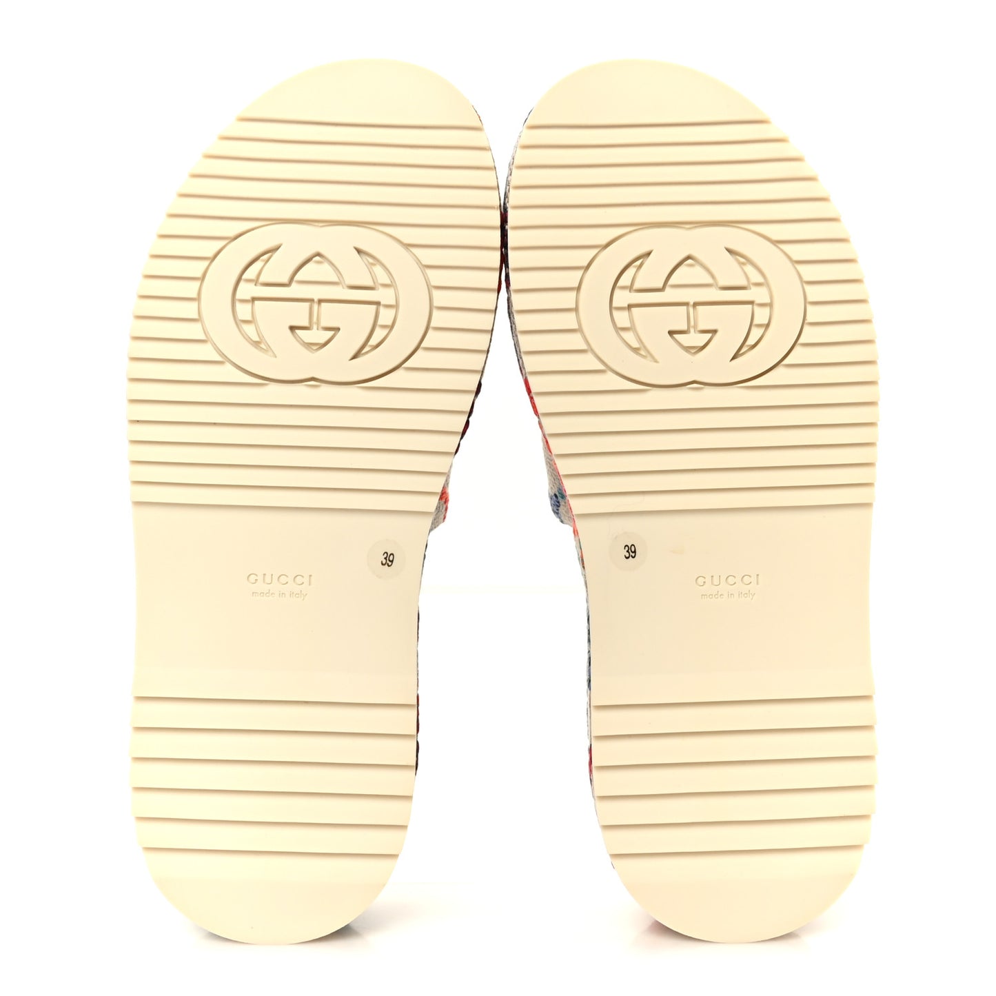 Linen Psychedelic Mini GG Monogram Angelina Platform 55mm Slide Sandals 39 Multicolor