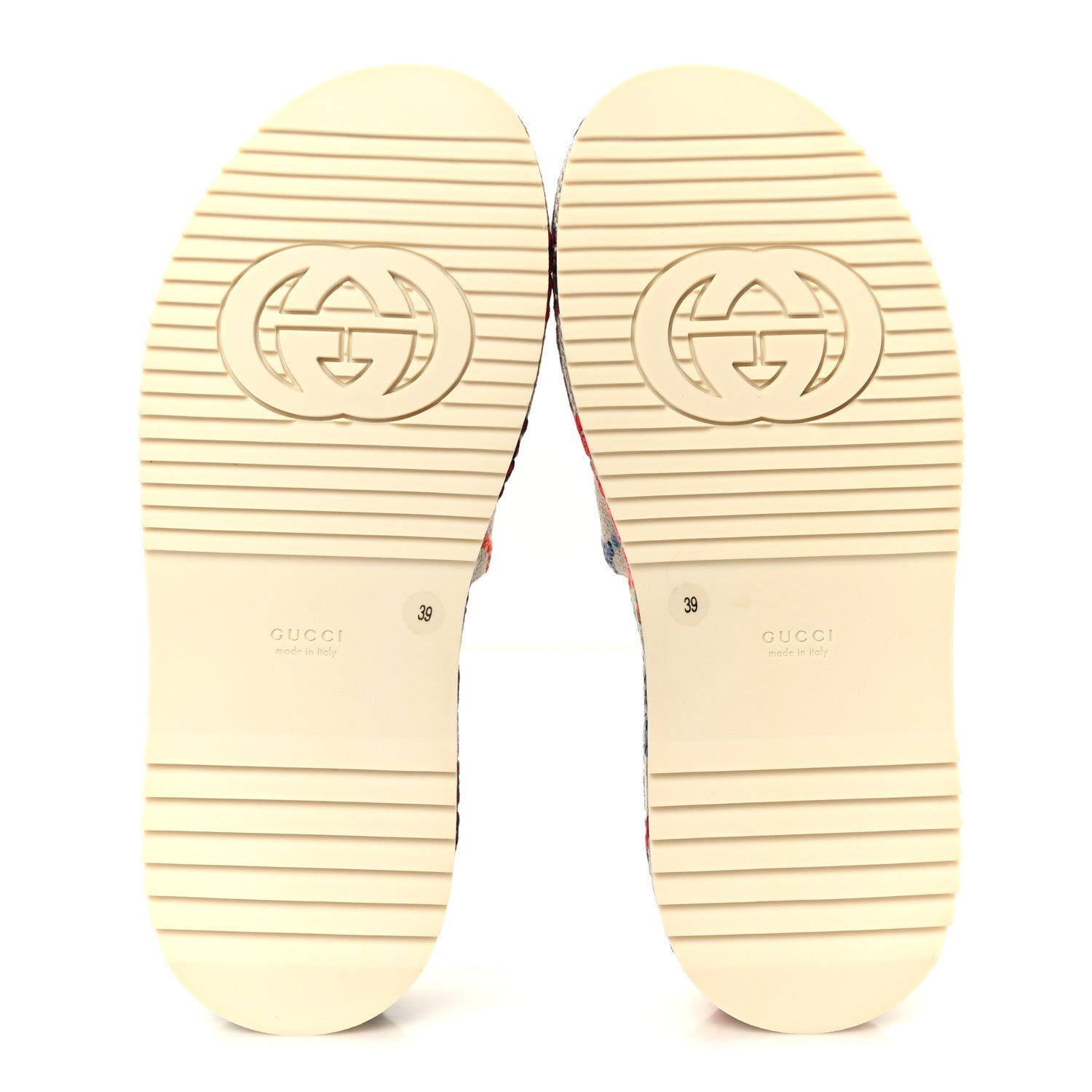 Gucci Linen Psychedelic Mini GG Monogram Angelina Platform 55mm Slide Sandals 39 Multicolor 6 of 11