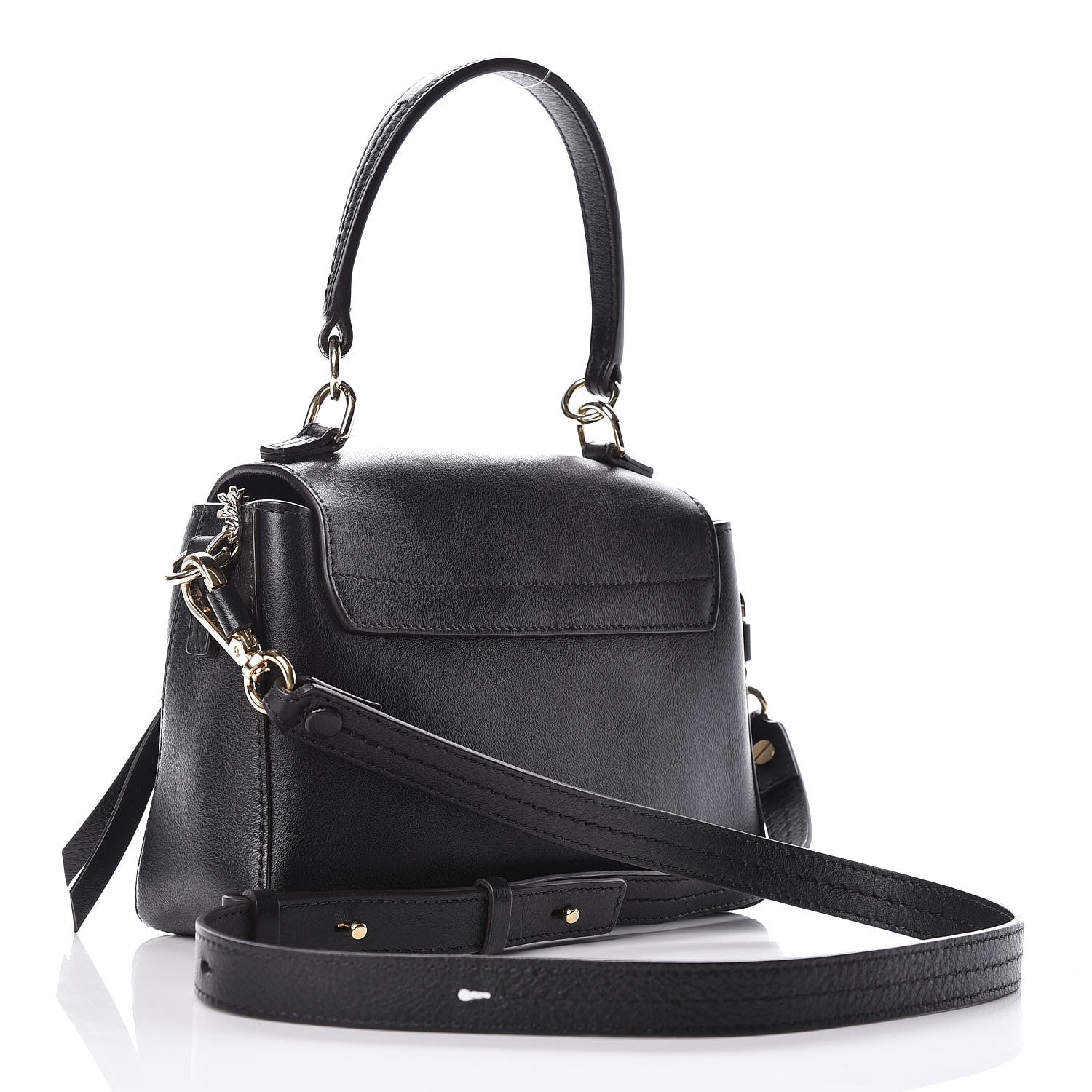 Chloe Calfskin Mini Faye Day Shoulder Bag Black 4 of 11