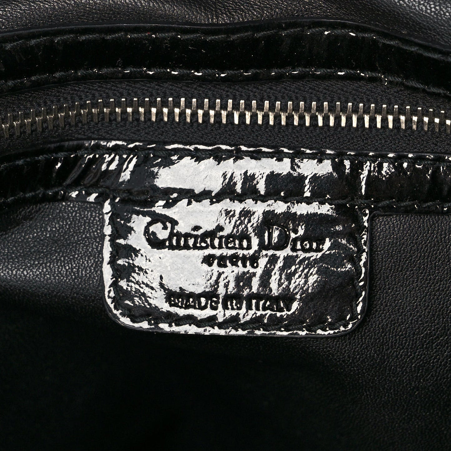 Patent Cannage Dior Soft Shopping Tote Black