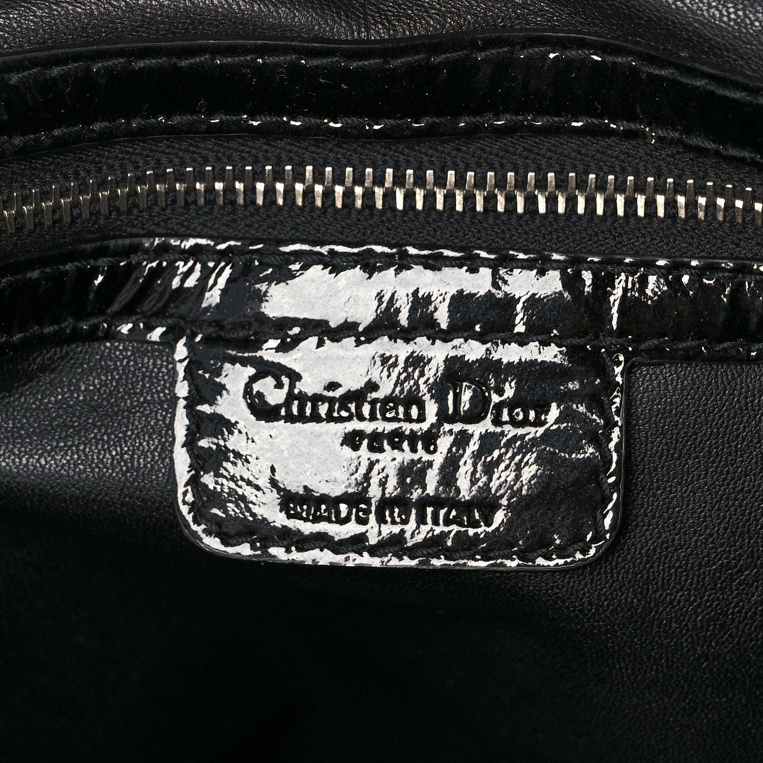 Christian Dior Patent Cannage Dior Soft Shopping Tote Black 7 of 9