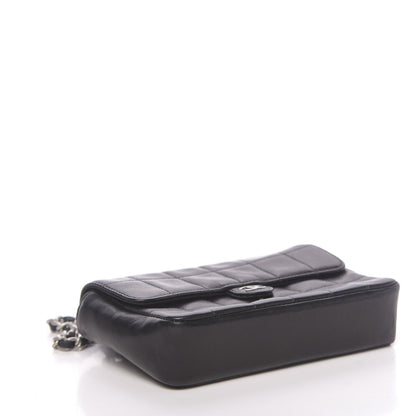 Chanel Lambskin Quilted Chocolate Bar Chain Belt Bag Clutch Black 4 of 13