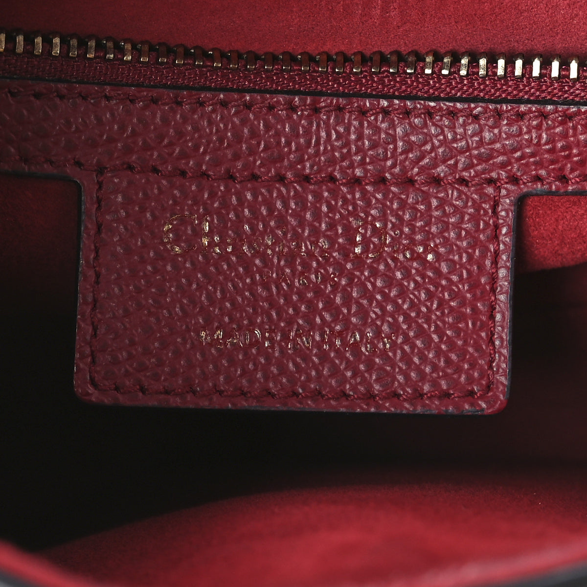 Grained Calfskin Saddle Bag Red