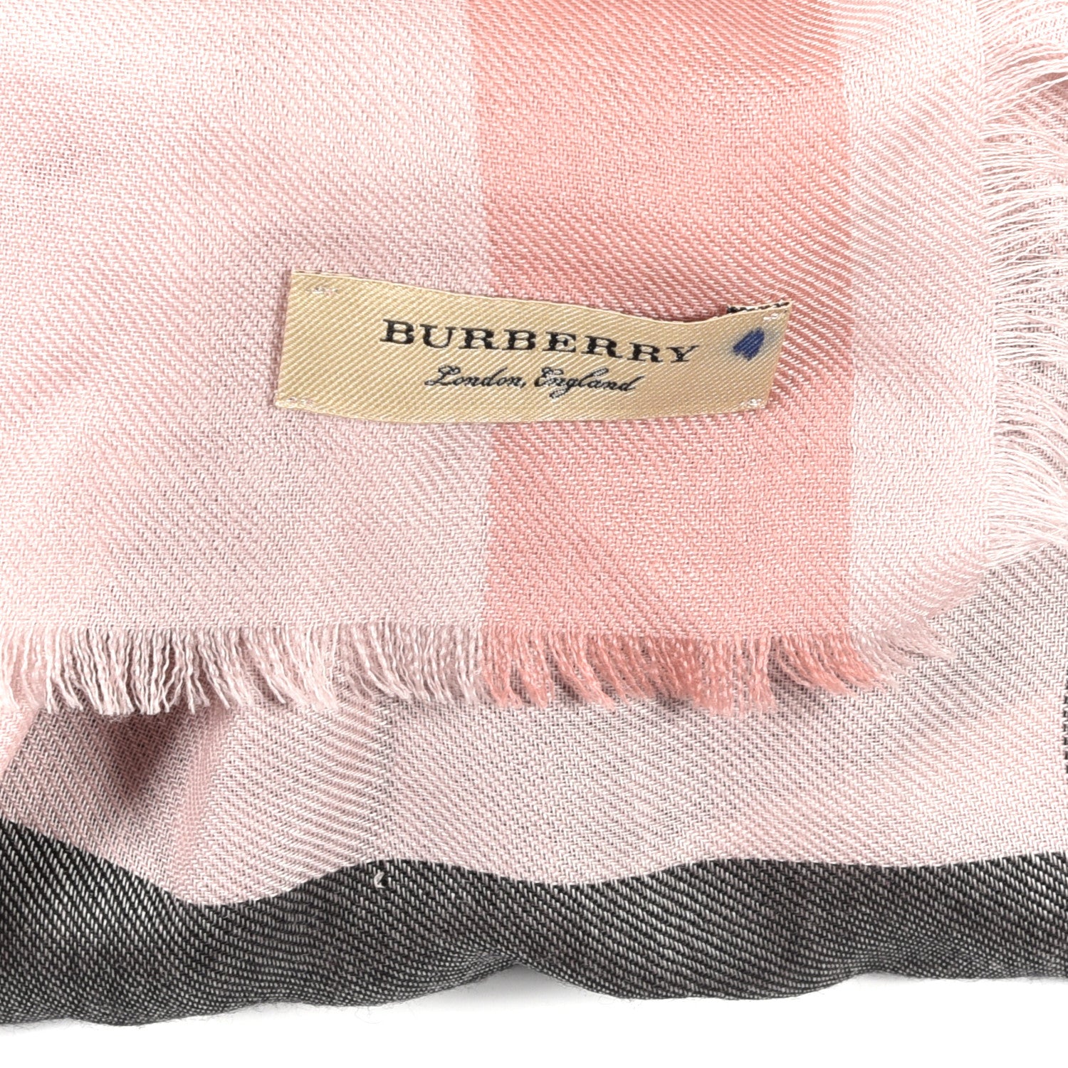 Burberry Cashmere Mega Check Scarf Ash Rose 3 of 4