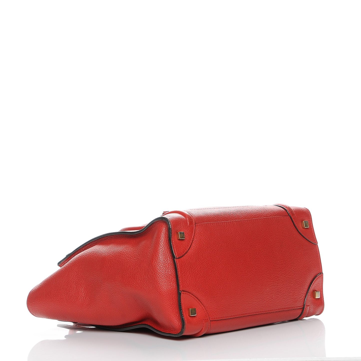 Drummed Calfskin Mini Luggage Coquelicot