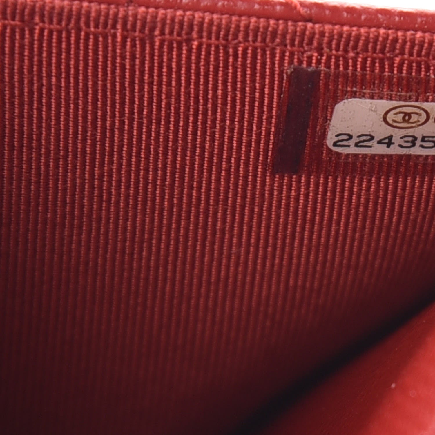 Chanel Caviar Chevron Quilted Wallet On Chain WOC Red 8 of 13